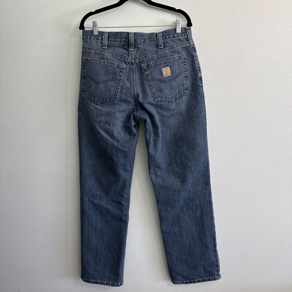Carhartt Relaxed Fit Mens 33x32 Blue‎ Denim Jeans Model BD1483-M - Picture 4 of 6